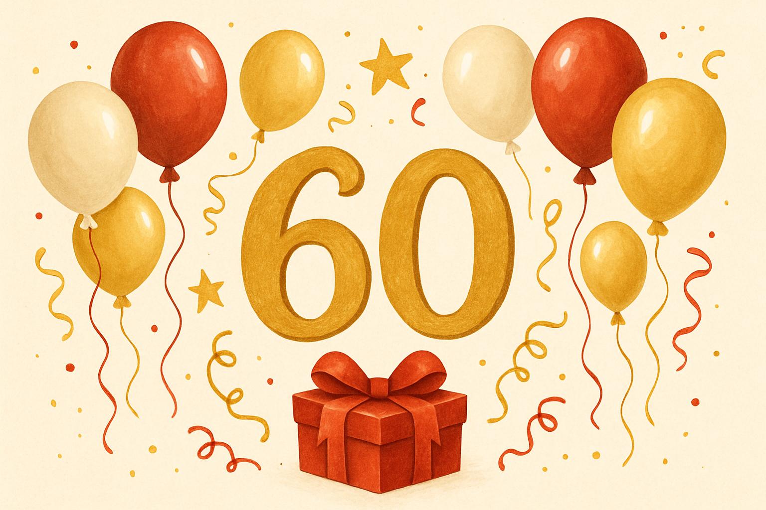 оригінальні привітання з днем народження жінці 60 років - Листівка 2