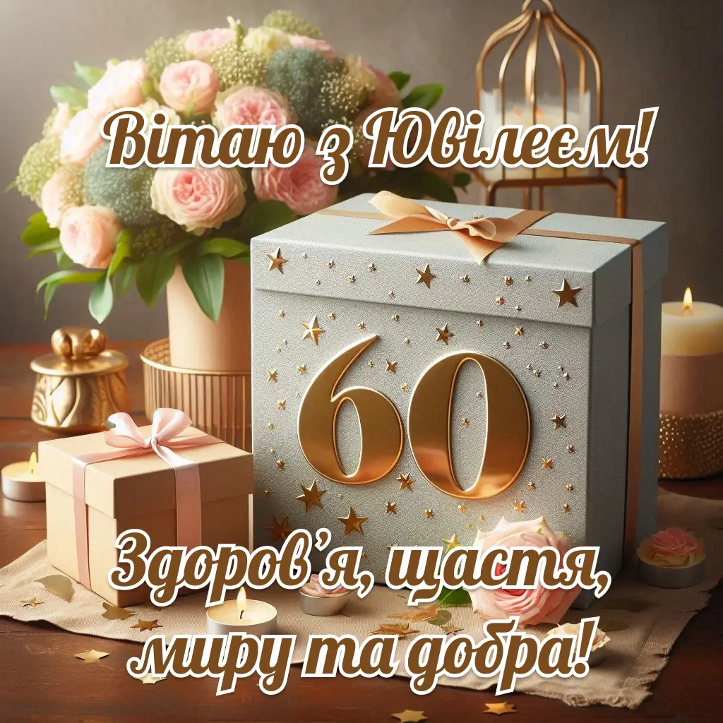 оригінальні привітання з днем народження жінці 60 років - Листівка 3