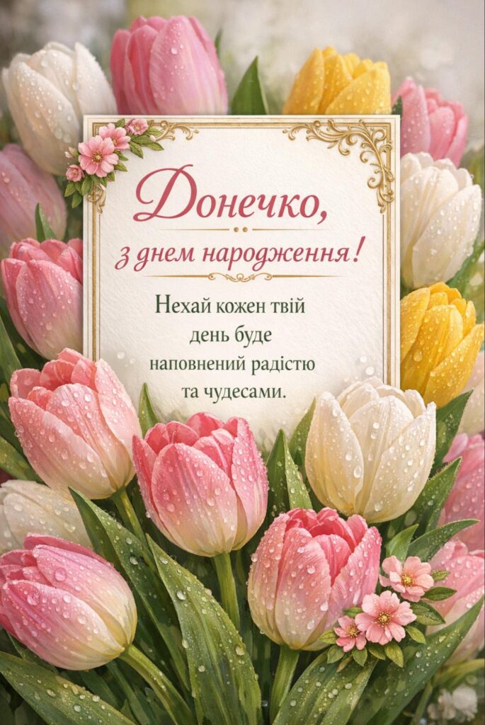 привітання батькам з днем народження донечки - Листівка 5