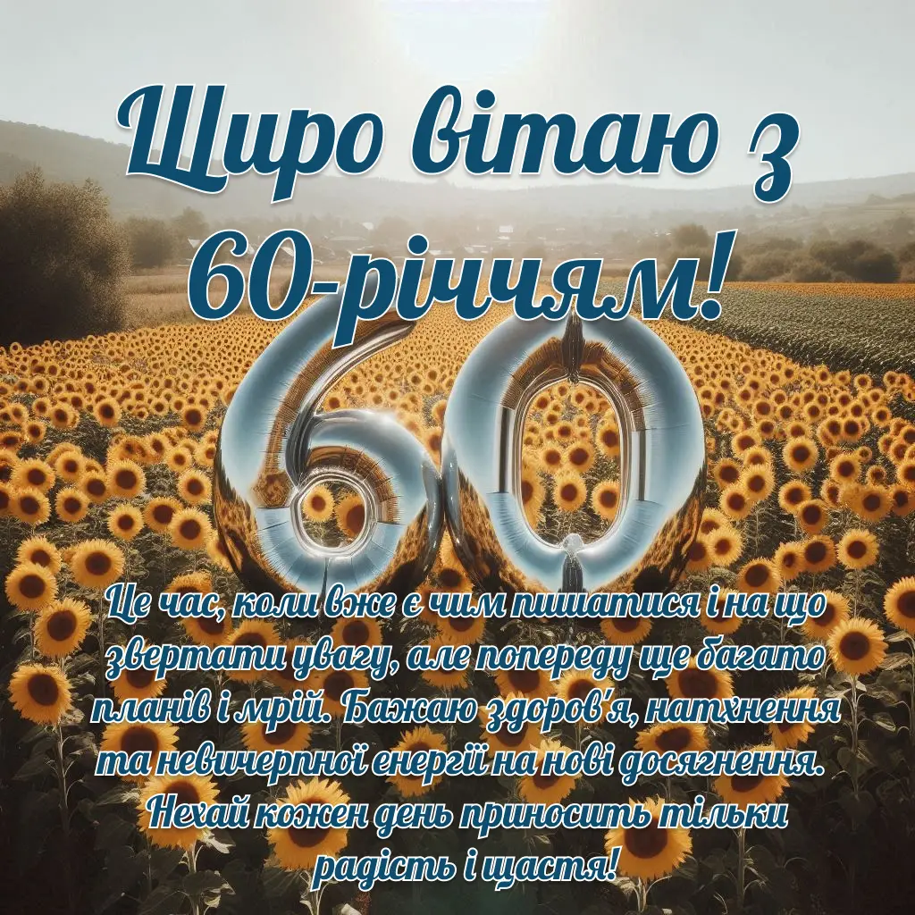 привітання з 60-річчям чоловікові вірш - Листівка 7