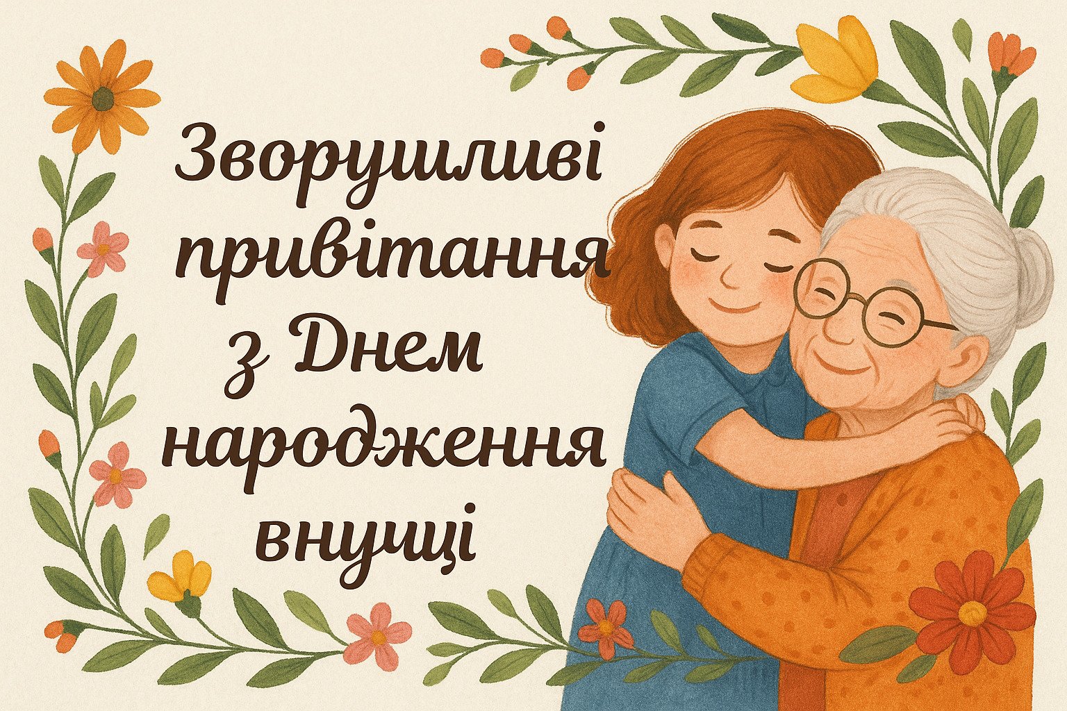 привітання з народженням онучки картинки - листівка 10