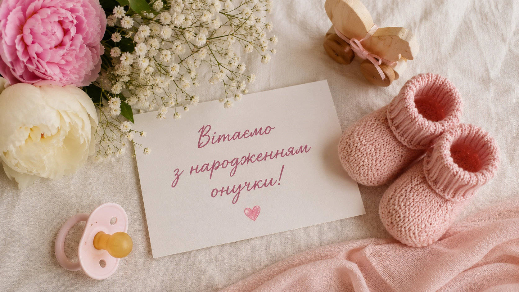 привітання з народженням онучки картинки - листівка 2