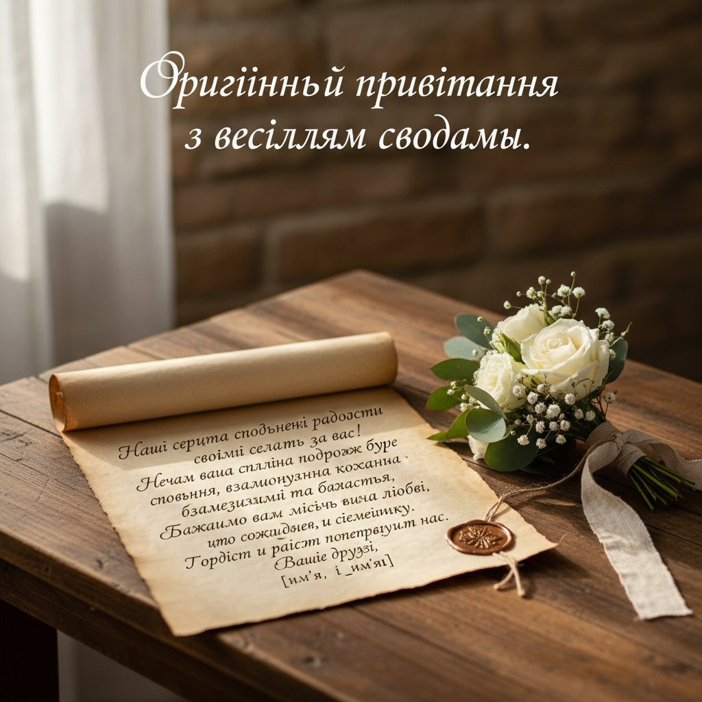 привітання з весіллям своїми словами - Листівка 13