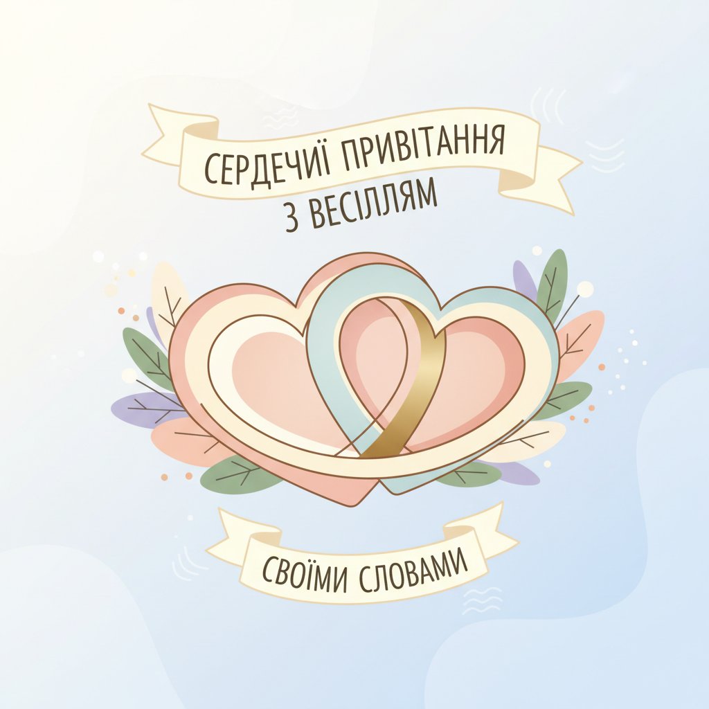 привітання з весіллям своїми словами - Листівка 6