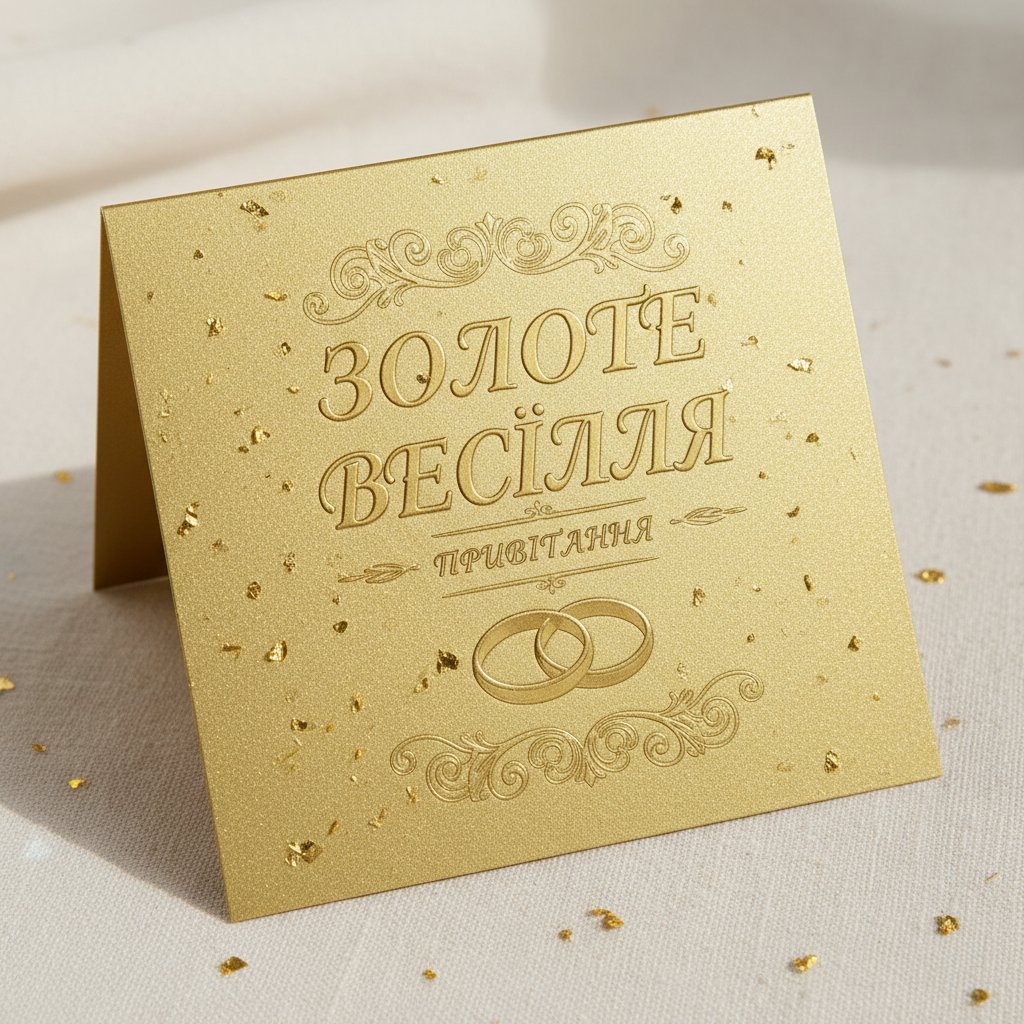 привітання з золотим весіллям 50 років у віршах - Листівка 12
