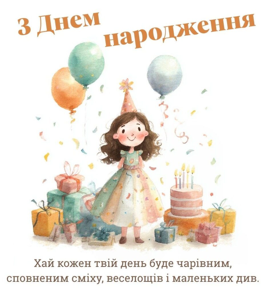з днем народження 6 років - Листівка 6