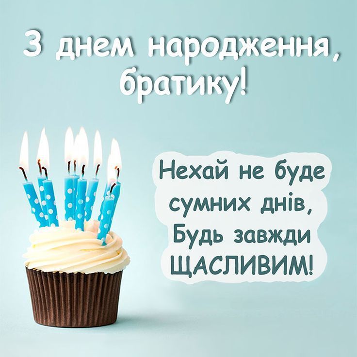 з днем народження брату - Листівка 2