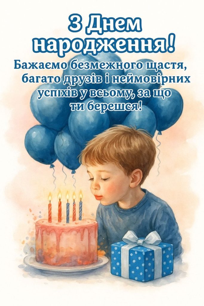 з днем народження хлопцю - Листівка 11