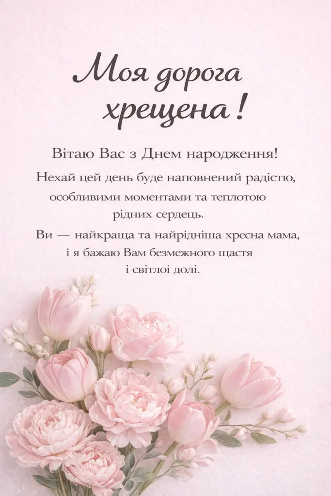 з днем народження хрещена - Листівка 8