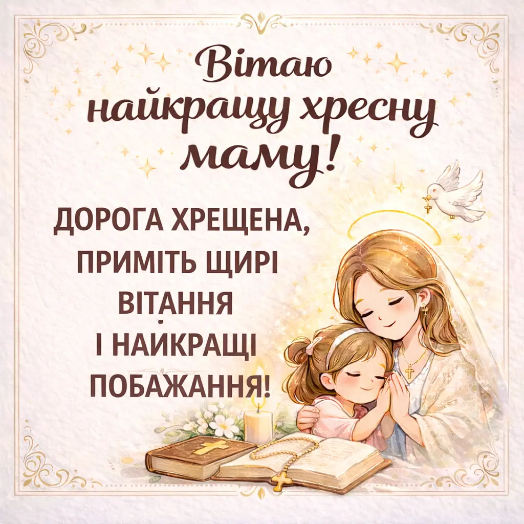 з днем народження хрещена - Листівка 11