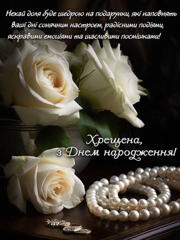 з днем народження хрещена - Листівка 13