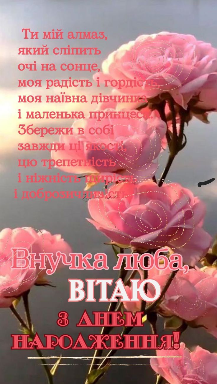 з днем народження внучки картинки - листівка 14