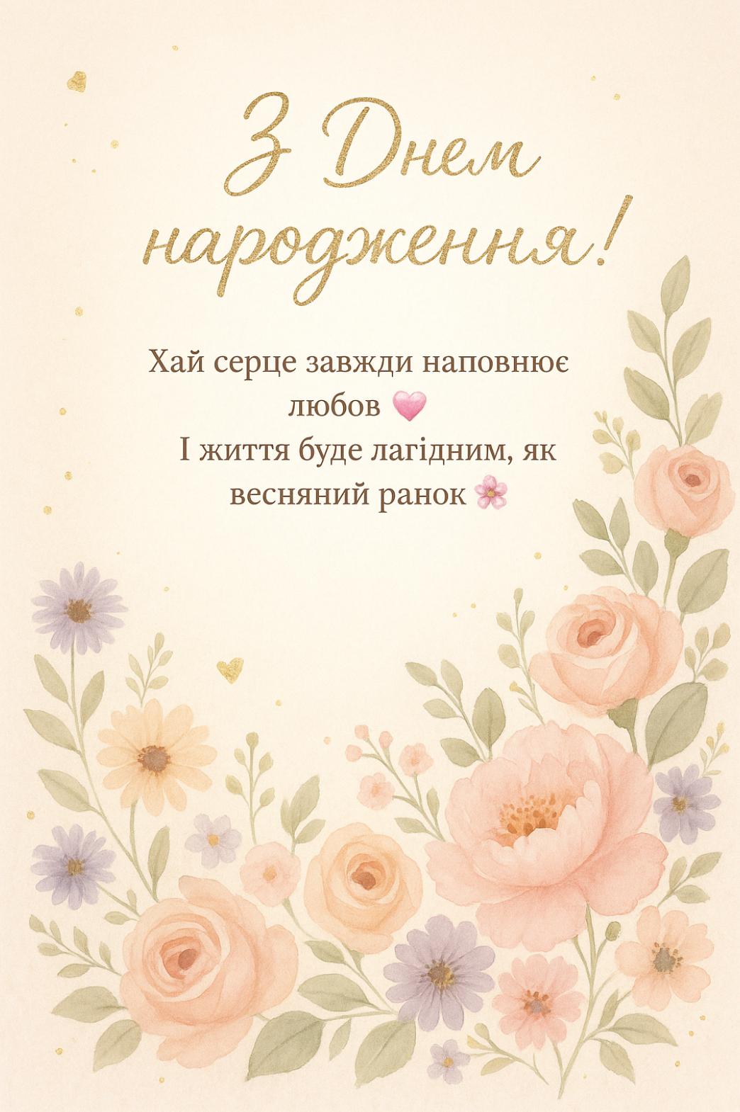 зворушливе привітання з днем народження - Листівка 8