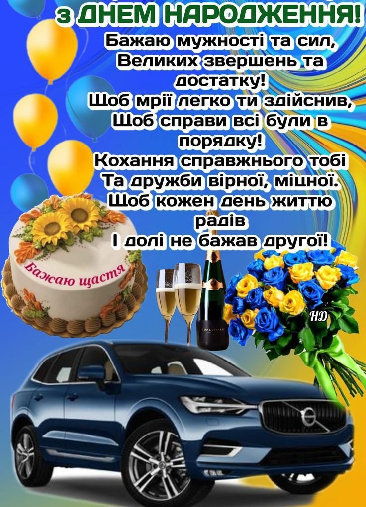 привітання з днем народження хрещеника - Листівка 11