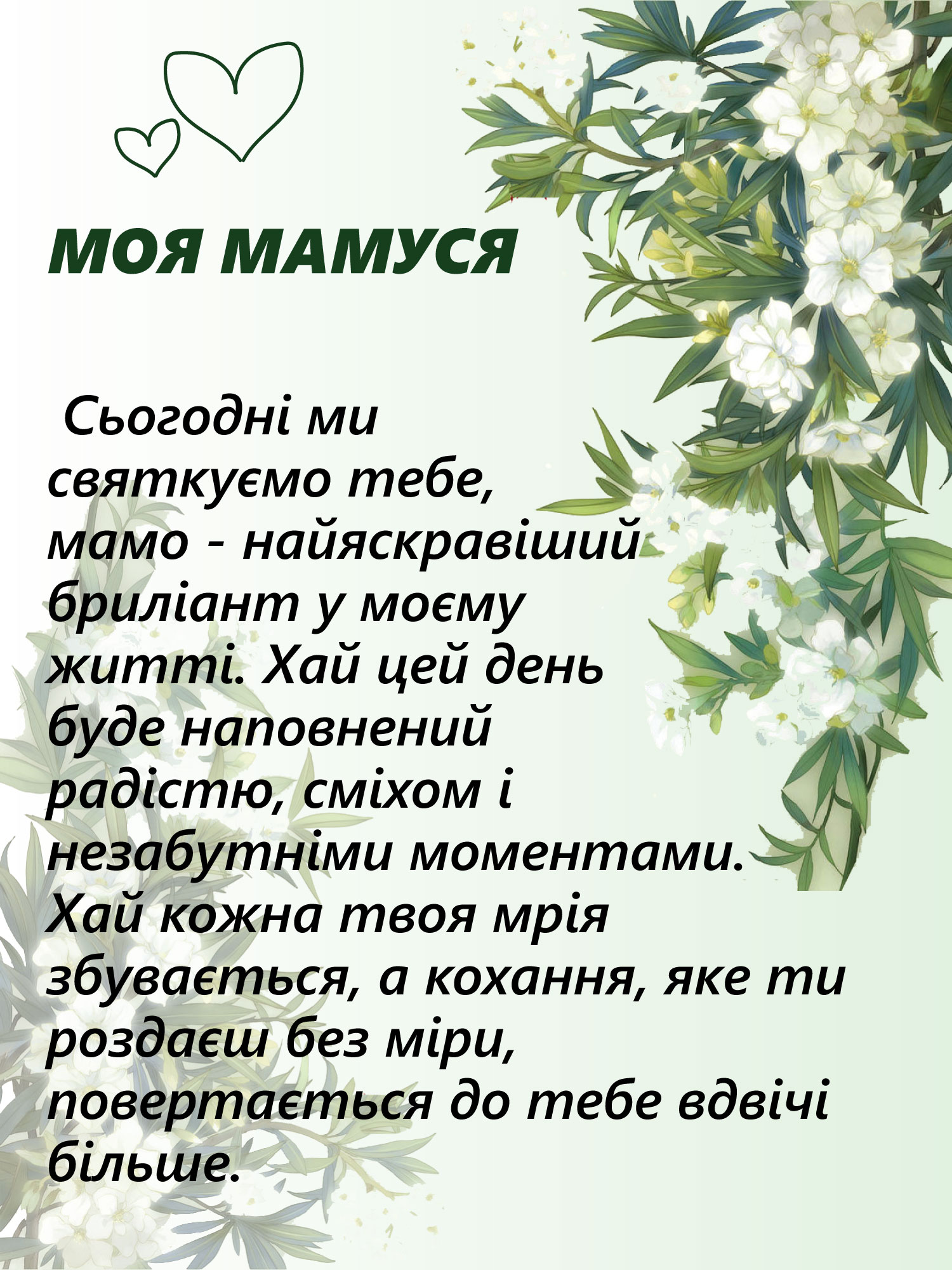 привітання з днем народження мамі своїми словами до сліз - Листівка 12