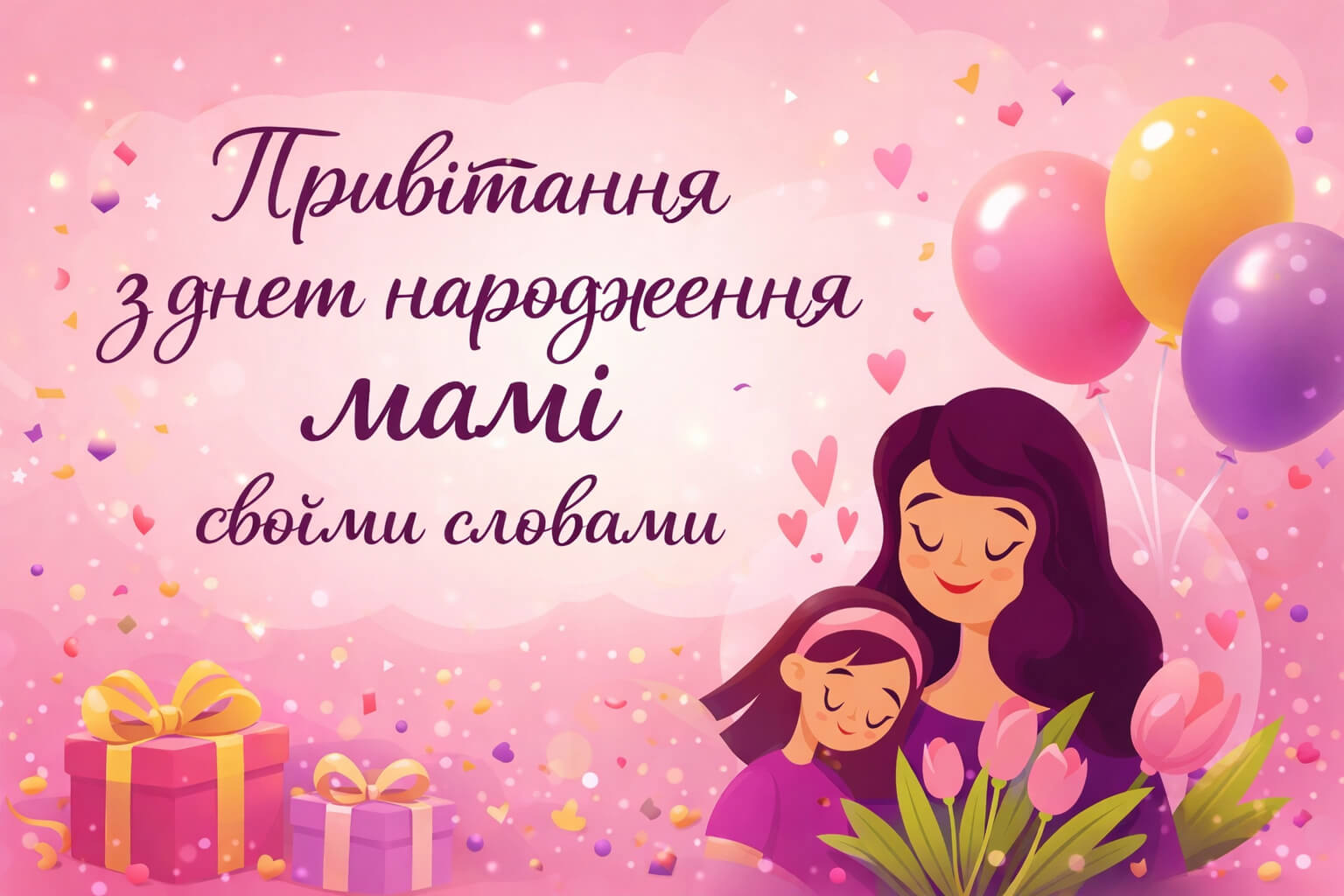привітання з днем народження мамі своїми словами до сліз - Листівка 13