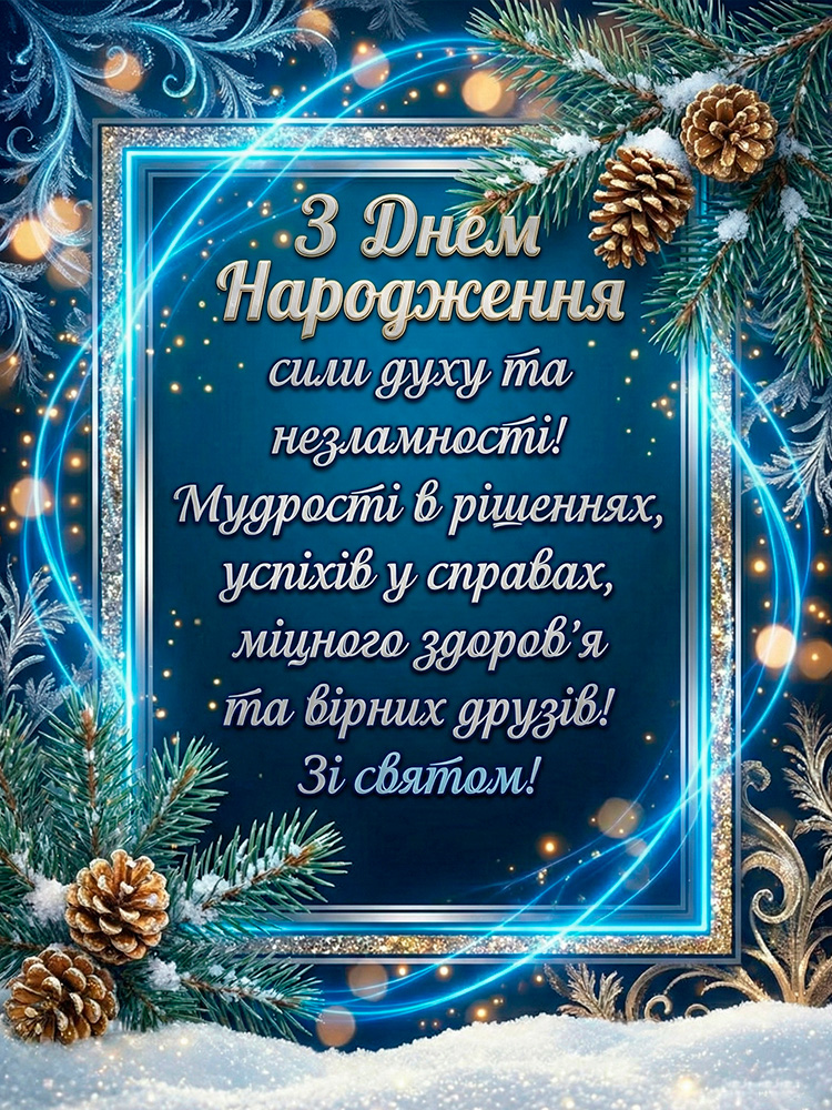 привітати чоловіка з днем народження - Листівка 13