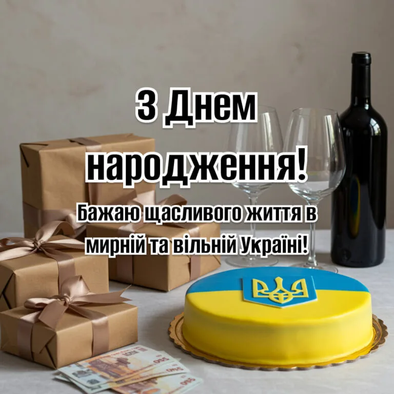 українському стилі патріотичне привітання з днем народження - Листівка 13